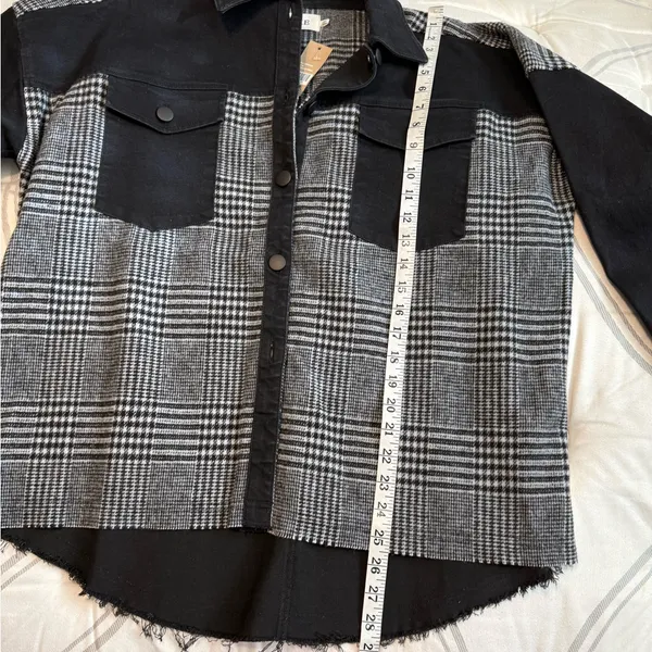BKE denim and pieced flannel jacket - Image 6