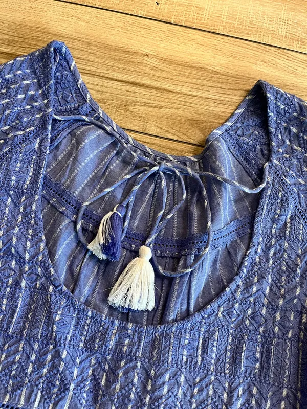 Womens Free People Blue Mini Stripe Dress - XS - Image 6