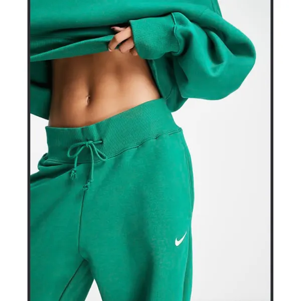 Nike Phoenix Fleece High Rise Oversized Sweatpants Green Malachite L - Image 2