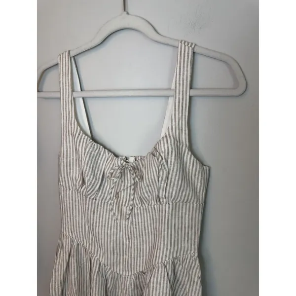 Reformation Balia 100% Linen Midi Dress Pockets Smocked Back Sz 4 NWT $298 - Image 8