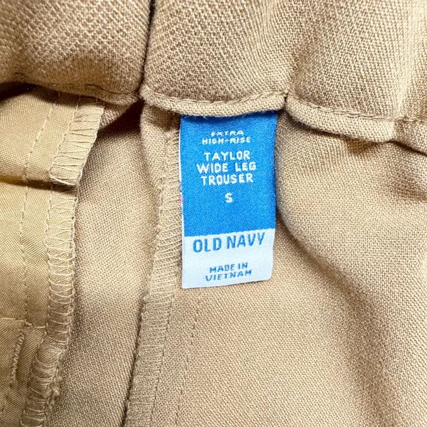 A New‎ Day Wide Leg Pleated Trousers Womens Size S Camel Tan High Rise Stretch - Image 9