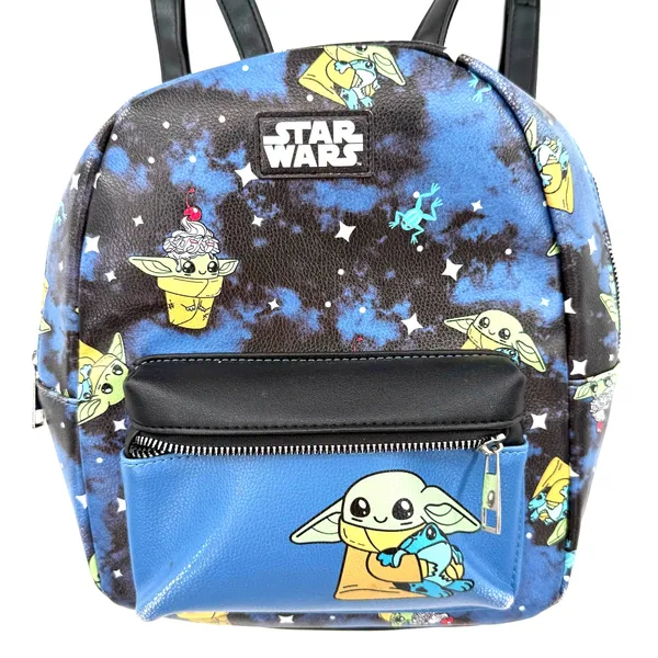 Star Wars‎ Mandalorian Grogu Frog Dessert Mini Backpack Yoda Character Galaxy - Image 3