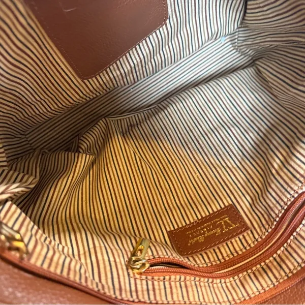 Vintage Tuscany Leather Tan Tote Bag Handbag Purse Classic - Image 9