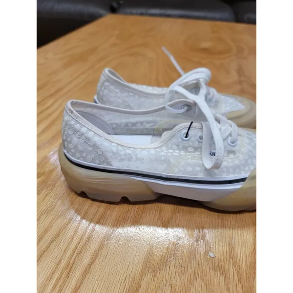 Vans Authentic Skate Athletic Shoes Women's 7.5 White Lace Up Modular Dots S10 - Image 2