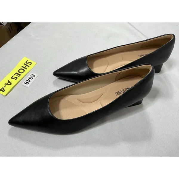 Dream Paris Womans New Slip On Pumps Black Us 11 Eu 43 Block Heel Pointed Toe - Image 3