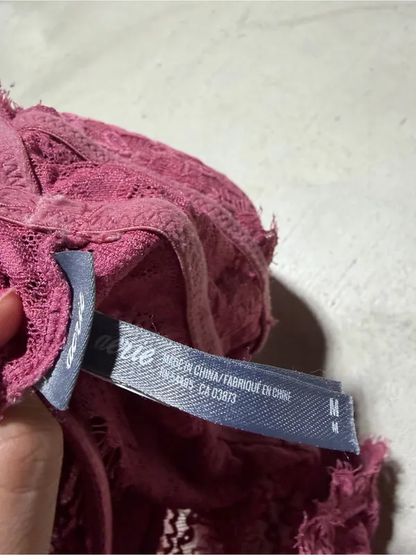 Aerie Lace Bralette pink medium - Image 7