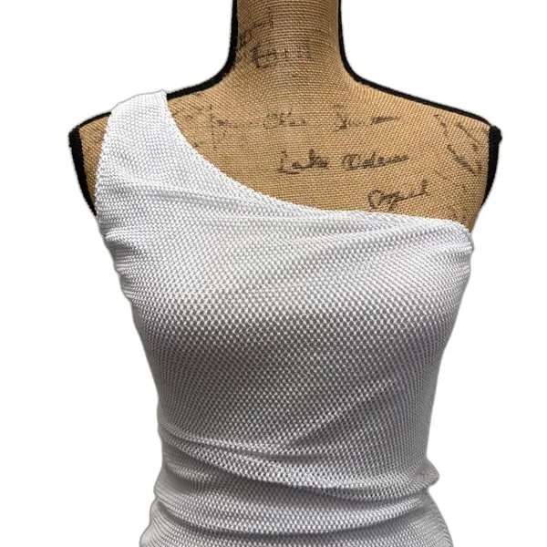 superdown White One Shoulder Glitter Mini Dress Bodycon Party‎ Club Size Medium - Image 2