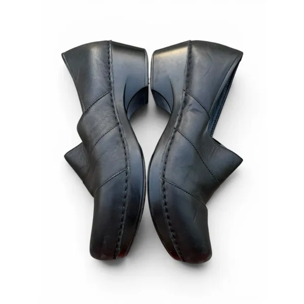 Dansko Tenley Black Leather Clogs Slip On Comfort Shoes EU 40 Nurse Career Class - Image 6