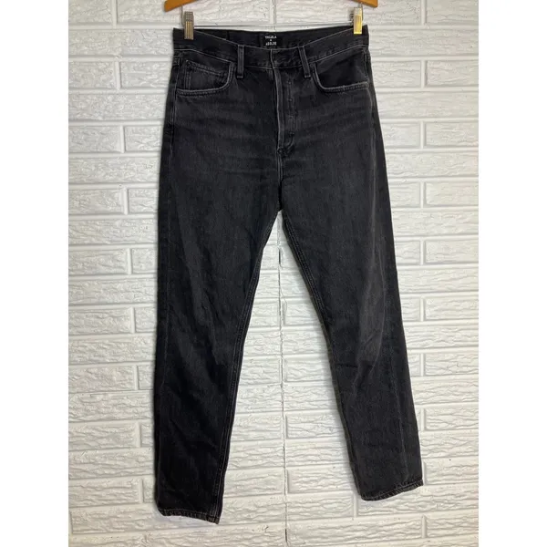 Talula‎ x AGOLDE taper jeans Womens 26 Black Excellent High Rise Button Fly - Image 3
