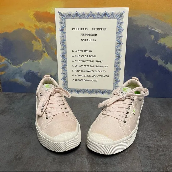 Cariuma Light Pink Canvas OCA Low Cut Women's Sneakers Size 10 - Image 2