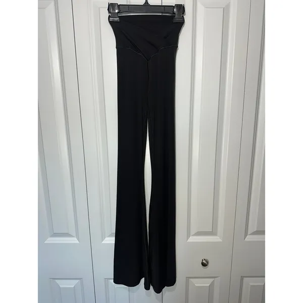 OFFLINE By Aerie Real Me High Waisted Crossover Flare Legging Womens XXS Black - Image 2