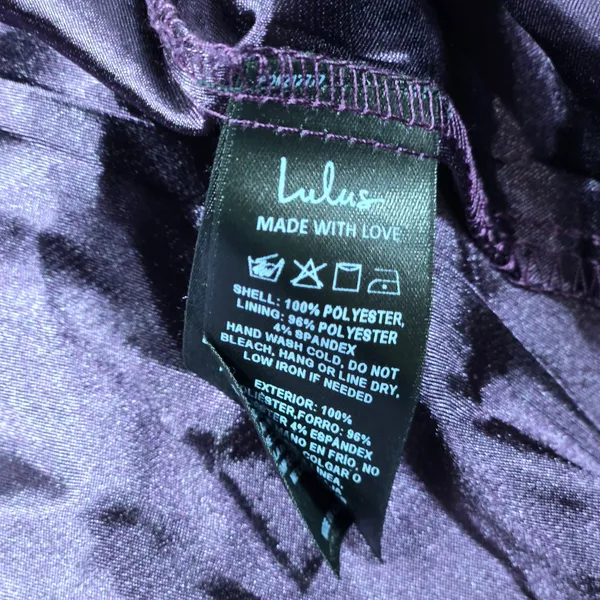 Lulus Enchant My Love Dark Purple V-Neck Long Sleeve Maxi Dress Small - Image 7