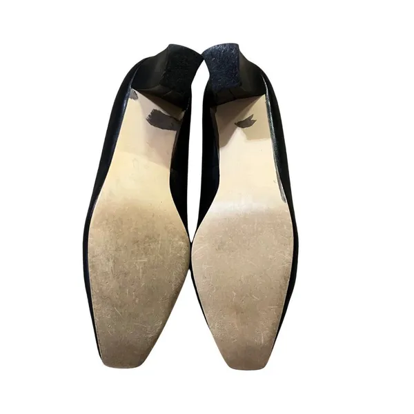 Vintage SRO Leather Heels Women’s 7.5M Blue Low Heel Pumps Used - Image 8