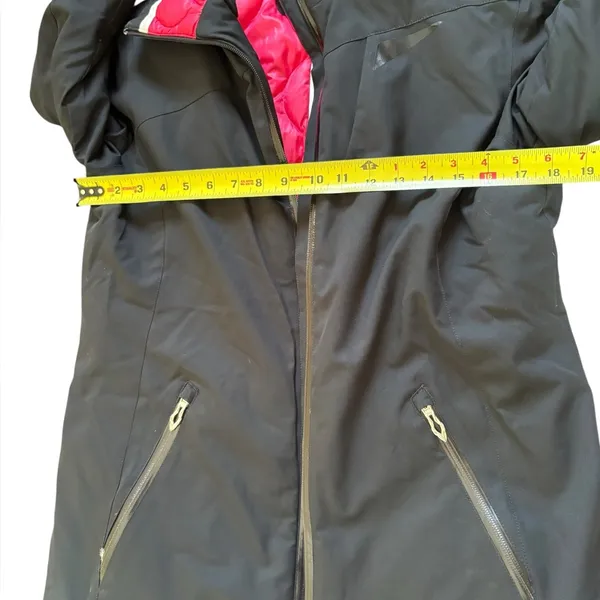 Spyder Duck Down Winter Jacket Black Shell Pink Interior Womens Size 10 Medium - Image 15