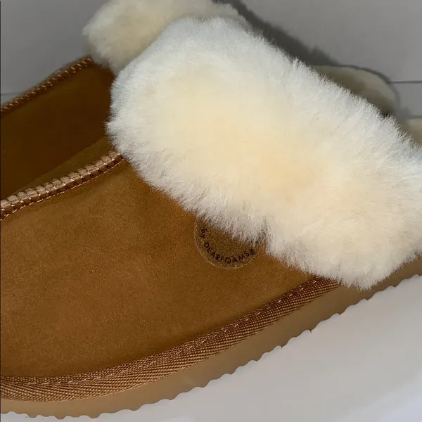 Dearfoams Fireside Shearling Slides size 8w - Image 3
