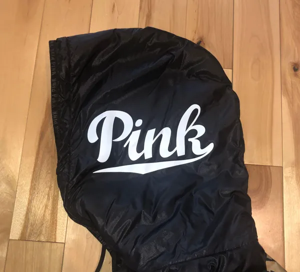 PINK Black Bomber Jacket - Image 7