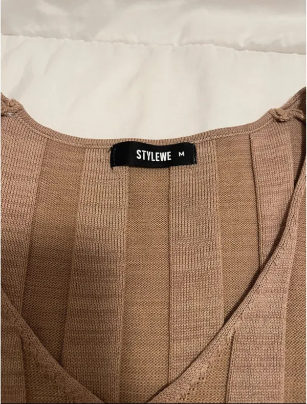 No sleeve sweater Brown Size M - Image 3