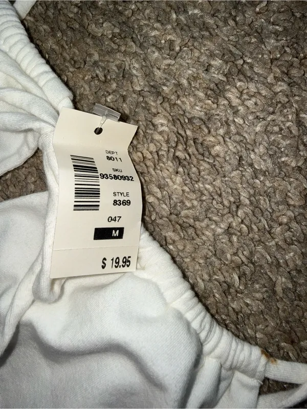 Aeropostale - Cropped Tie Front Cami - Medium, White (NWT) - Image 4
