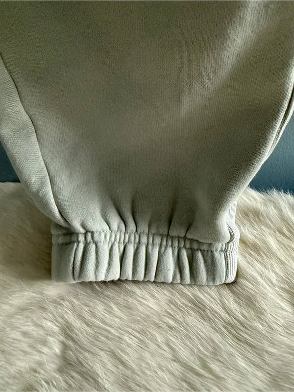 TNA Aritzia Airy Fleece Light Green Lightweight Sweatpants - Image 3