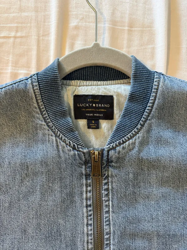 Lucky Brand Bomber Denim Jacket - Image 3