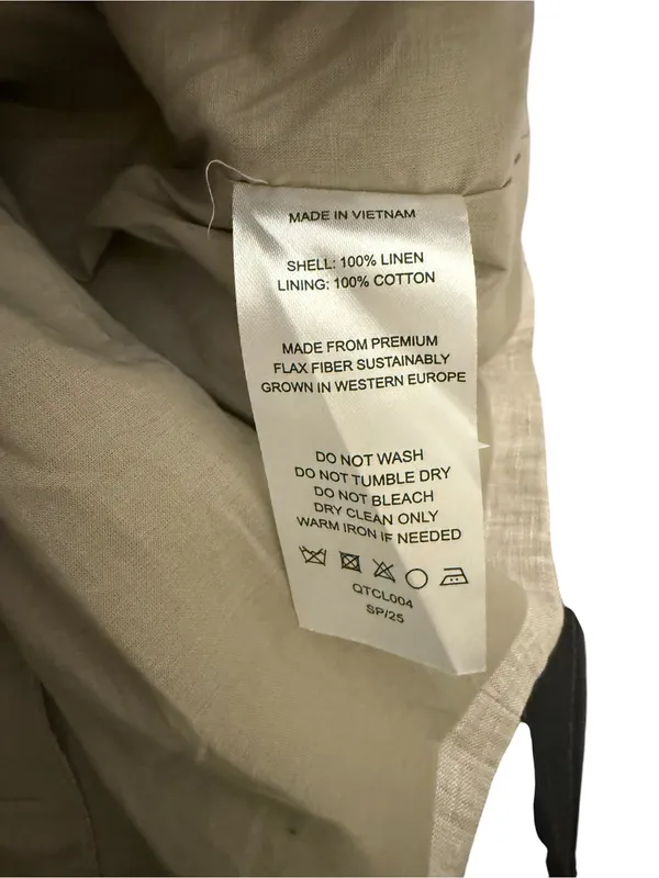 NWT- Quince 100% European Linen Structured Blazer Size Small - Image 7