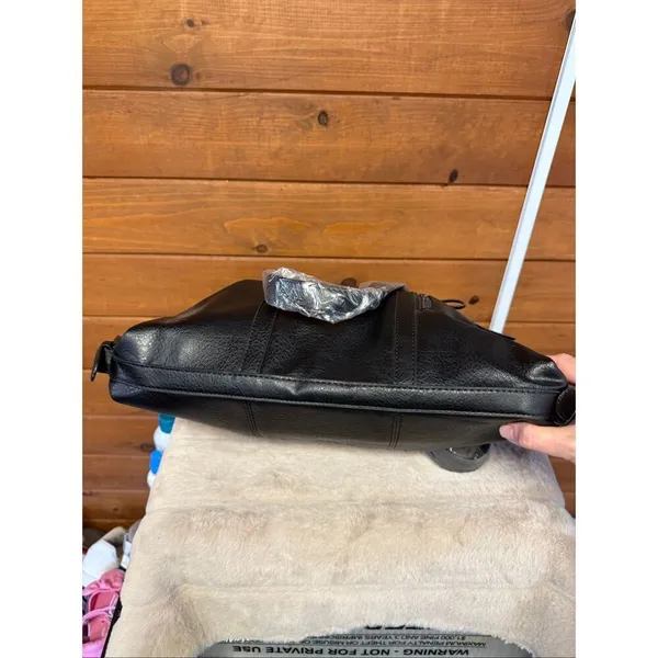 No Brand Black/Grained/Tote/satchel/shoulder bag NWOT - Image 4