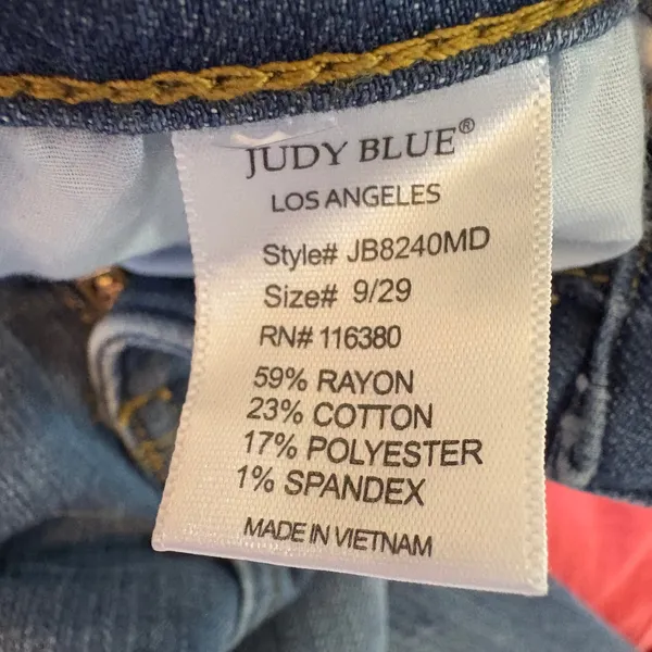 Judy Blue Distressed‎ Cuffed Skinny Jeans Size 9/29 - Image 9