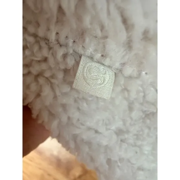 Lululemon Long Textured Fleece Jacket White Opal Oversized W3EOWS M/L - Image 6