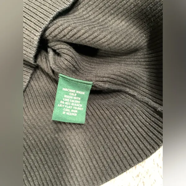 Lauren Ralph Lauren Black Turtleneck Sweater medium - Image 6