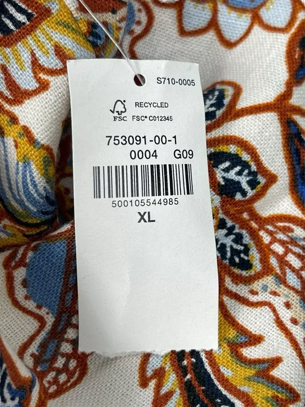 Old Navy XL Floral Print Smocked Back Linen Blend Midi Dress NWT Coquette - Image 14