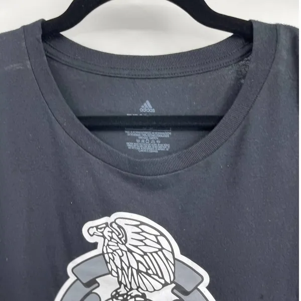 Adidas Womens Black Mexico Football Soccer National Team Logo T Shirt NEW Large - Image 4