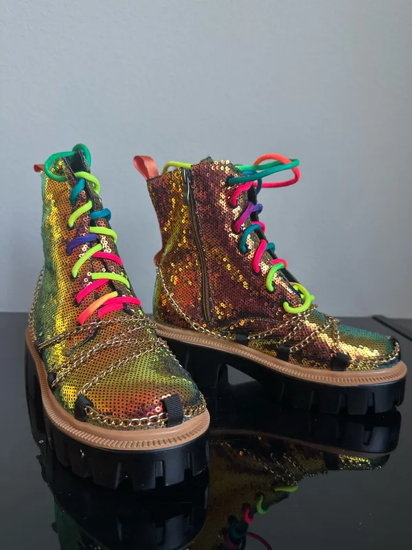 Combat Boots Multiple Size 6 - Image 4