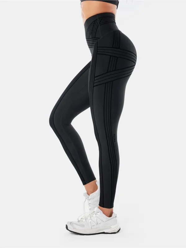 Fanka Body Sculpt Resistance Leggings Black High Rise Size Small - Image 3
