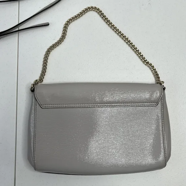 KATE SPADE Laurel Way Greer Crossbody‎ Shoulder Bag Gray Leather Crossbody Strap - Image 7