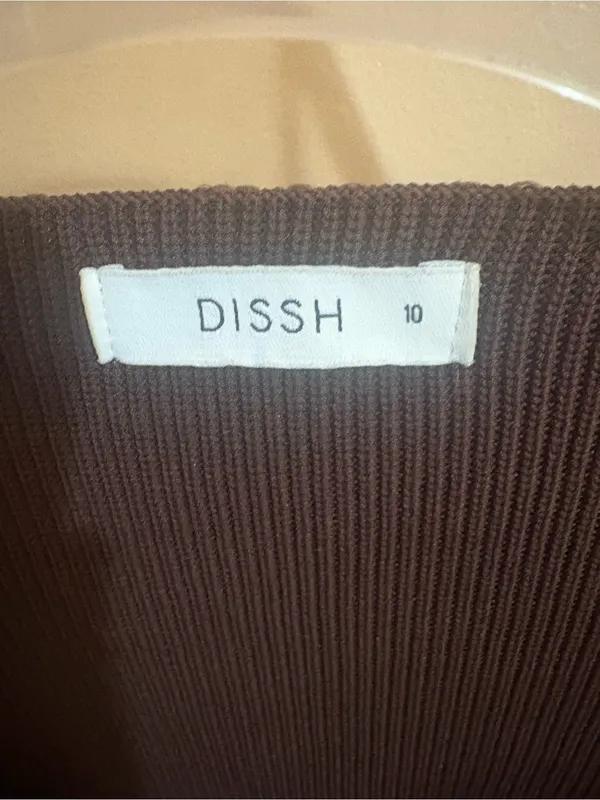 Dissh Paces Ribbed Long Sleeve Top in Brown Size 10 - Image 3