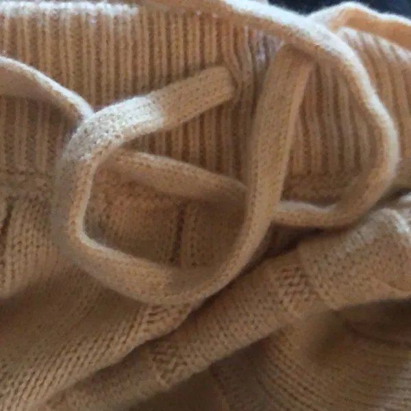 Cropped Ribbed Sweater Set Cardigan Flare Pant Sz M - Image 8