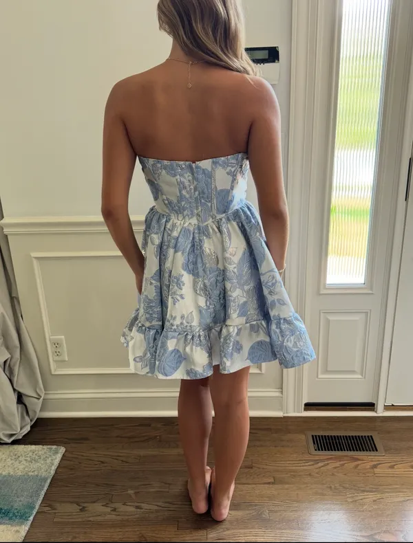 Sherri Hill Homecoming Dress Blue size 6 - Image 2