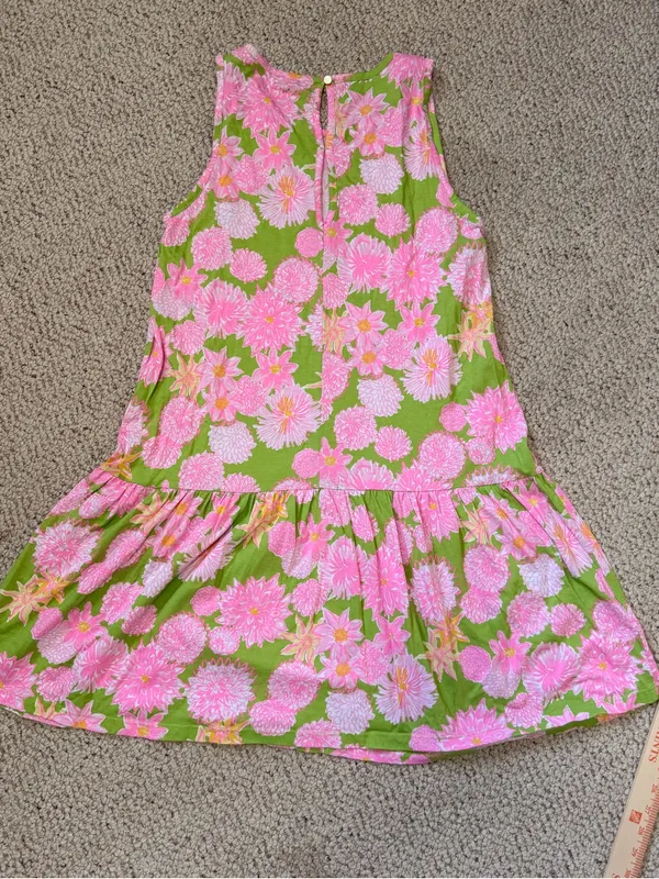 Lilly Pulitzer Dixi Swing Dress Seaside Garden Fit Size Medium (Tag L) - PTP 18” - Image 4