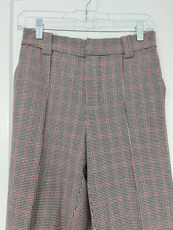 Zara Size Small Brown Glen Plaid Herringbone Ankle Pants - Image 2