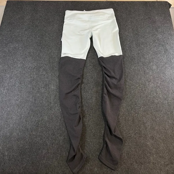 Alo Yoga Goddess Leggings Mint Stormy Heather Ribbed Colorblock W5386R Large NWT - Image 2