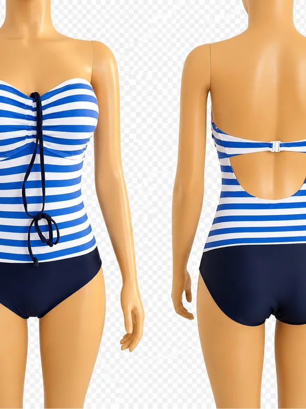 Striped Blue & White One - Image 4