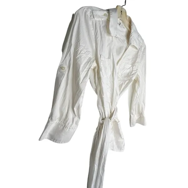 Banana‎ Republic White Wrap Blouse - Image 4