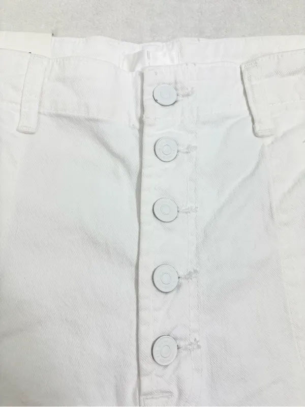 7 For All Mankind White High-Rise Button-Fly Jeans - Image 7