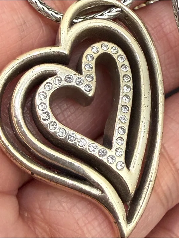 Retired BRIGHTON Infinity Heart Pendant Love Forever Silver-plated Necklace - Image 11