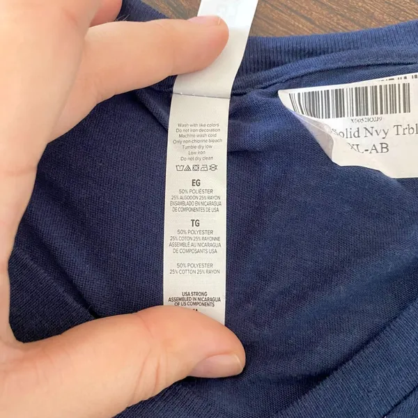 New unworn Dark Blue V-neck T-shirt XL Bella Canvas - Image 3