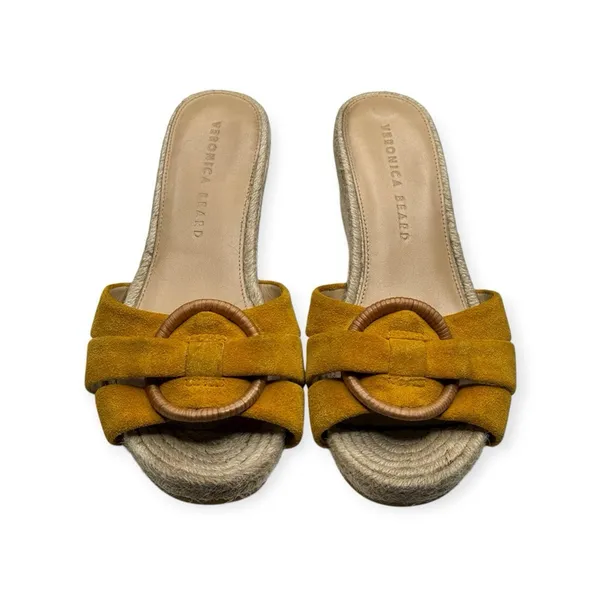Veronica Beard 𒀭 Ivy Woven Wedges Espadrilles Sandals 𒀭 Saffron Suede 𒀭 6.5M - Image 10