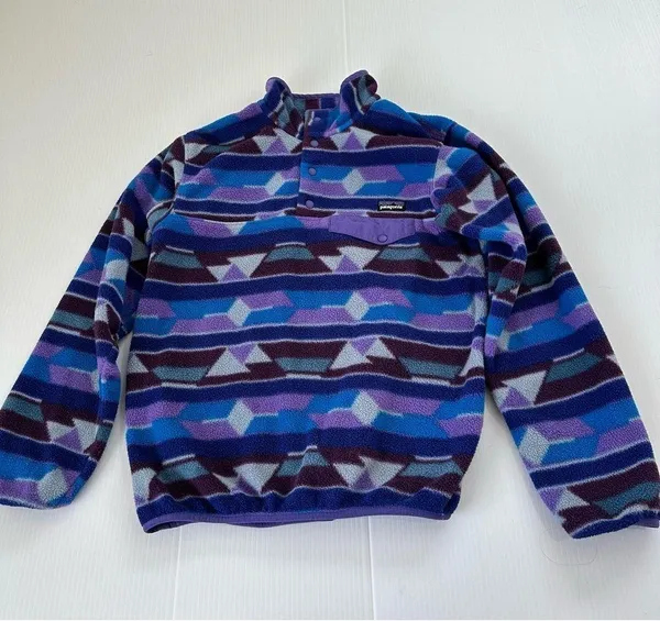 Patagonia Synchilla Snap T Fleece Pullover Guatemalan Tango Purple Blue,… - Image 2