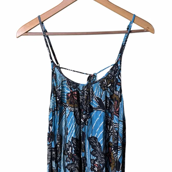 By Anthropologie Deja Blue Floral Dress Size Small - Image 3