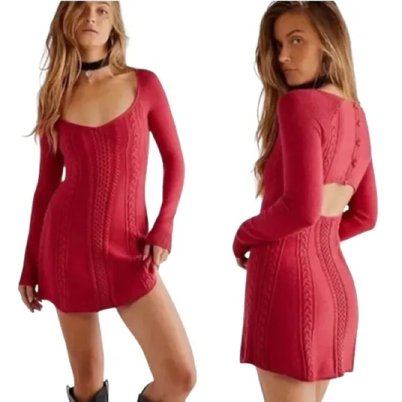 New Free People Small World Sweater Dress Size Large - Image 2