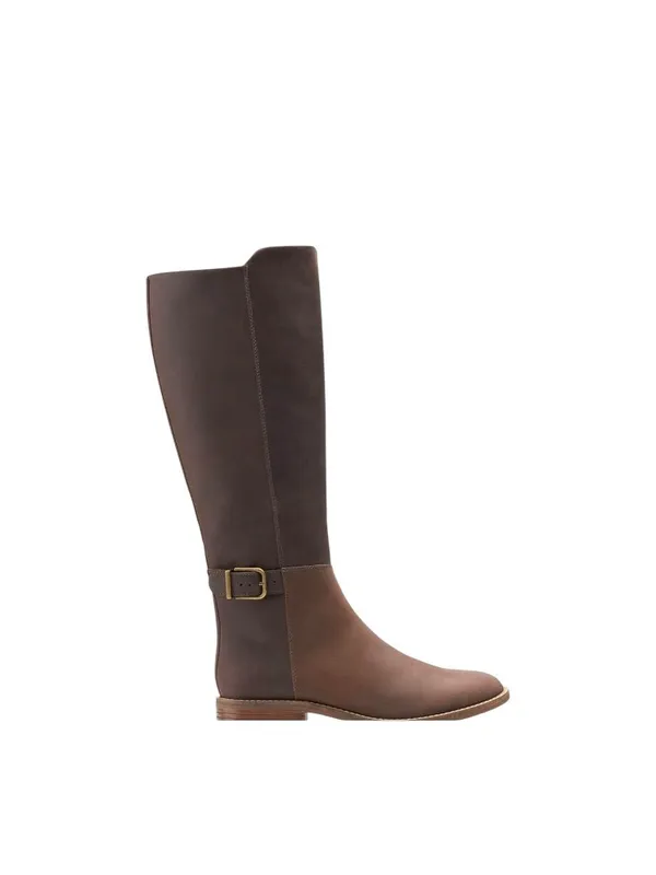 Clarks Camzin Branch Knee High Riding Boots Brown Size 7.5 Quiet Luxury Preppy - Image 2